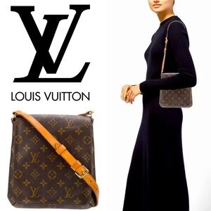 Louis Vuitton Musette Salsa Monogram Shoulder Bag w/ Adjustable Leather Strap
